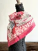 hermès foulard / carré 90 en soie casques et plumets rose