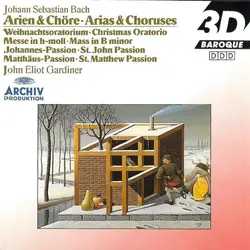 cd johann sebastian bach - john eliot gardiner - arien & chöre aus johannes - passion - h - moll messe - weihnachtsoratorium u.a. 