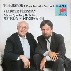 cd tchaikovsky - vladimir feltsman, national symphony orchestra, mstislav rostropovich - piano concertos nos. 1 & 3 (1990)