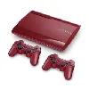 console sony ps3 ultra slim 500 go rouge + 2 manettes