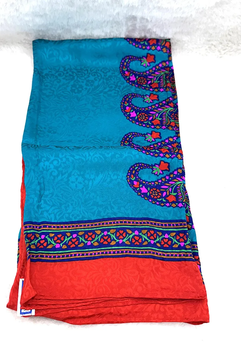 Foulard Yves Saint Laurent Vintage à fleurs en soie DEALiCASH