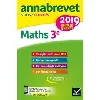 livre annales annabrevet 2019 maths 3ème