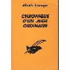 livre chronique d'un juge ordinaire