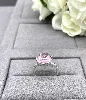 pandora bague ornée d'une pierre rose argent 925 millième (22 ct) 4,33g