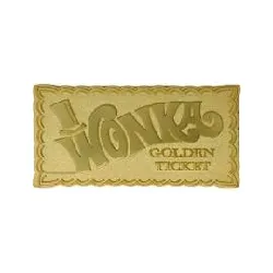 réplique mini golden ticket (plaqué or) charlie et la chocolaterie - fanattik