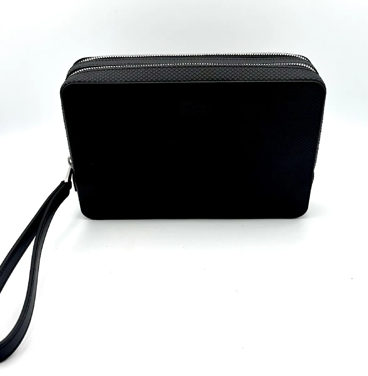 Trousse zipée Lacoste Chantaco en cuir piqué texturé DEALiCASH