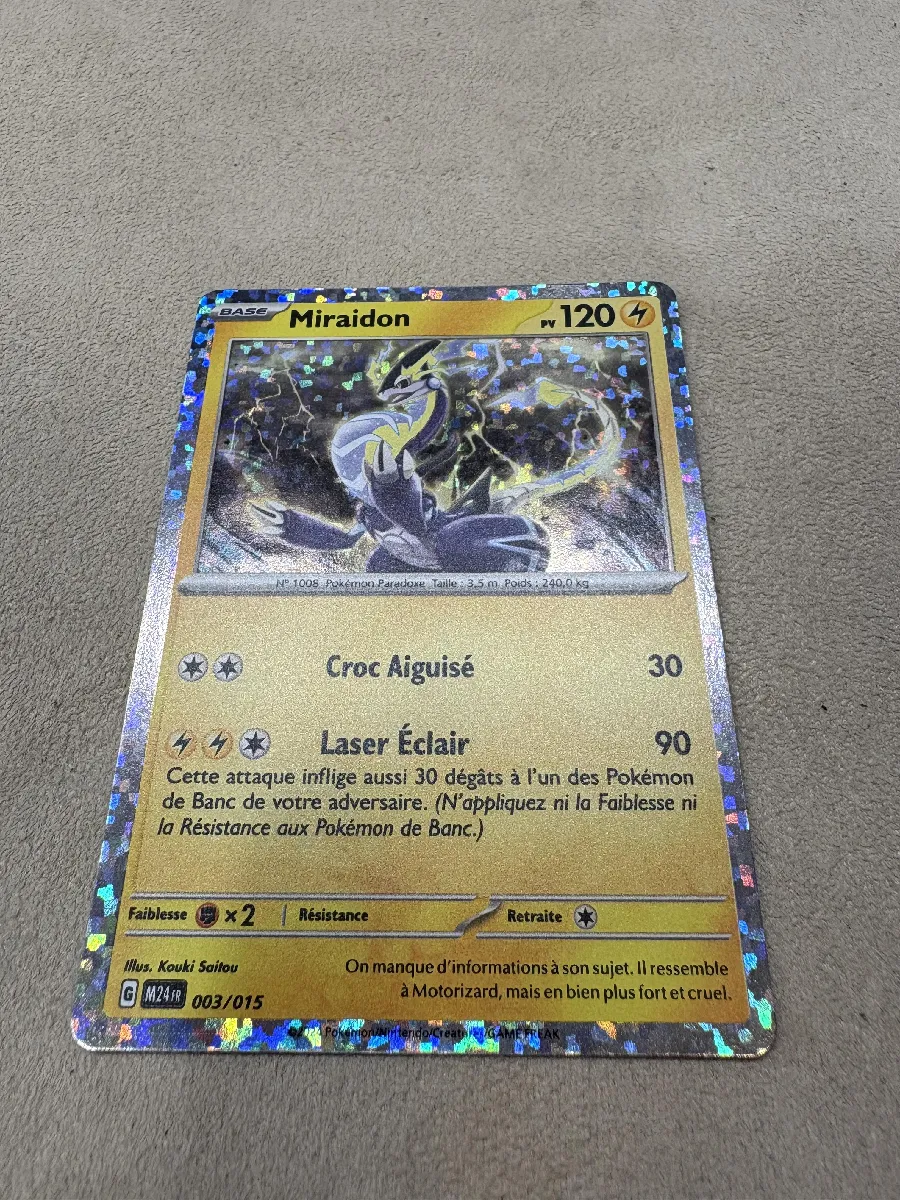 miraidon pokemon card 003/015 Carte Pokémon Miraidon 003/015 Holo