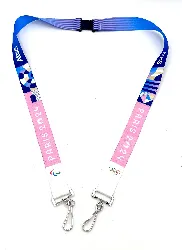 Tour de cou personnalisé avec lanyard polyester et mousqueton