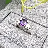 bague argent améthyste et oxydes argent 925 millième (22 ct) 18,4 g