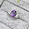 bague argent améthyste et oxydes argent 925 millième (22 ct) 18,4 g