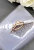 bague solitaire en or rose mauboussin vie, liberté & amour ornée des diamants or 750 millième (18 ct) 1,77g