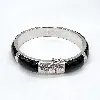 bracelet argent jonc avce onyx noir argent 925 millième (22 ct) 42,33g