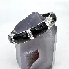 bracelet argent jonc avce onyx noir argent 925 millième (22 ct) 42,33g