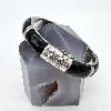 bracelet argent jonc avce onyx noir argent 925 millième (22 ct) 42,33g