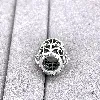 charm pandora coeur signature pierre de naissance blanche argent 925 millième (22 ct) 1,65g