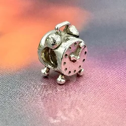 charm pandora en forme de réveil argent 925 millième (22 ct) 3,36g