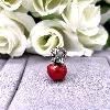 charm pandora pendant pomme rouge argent 925 millième (22 ct) 3,4g