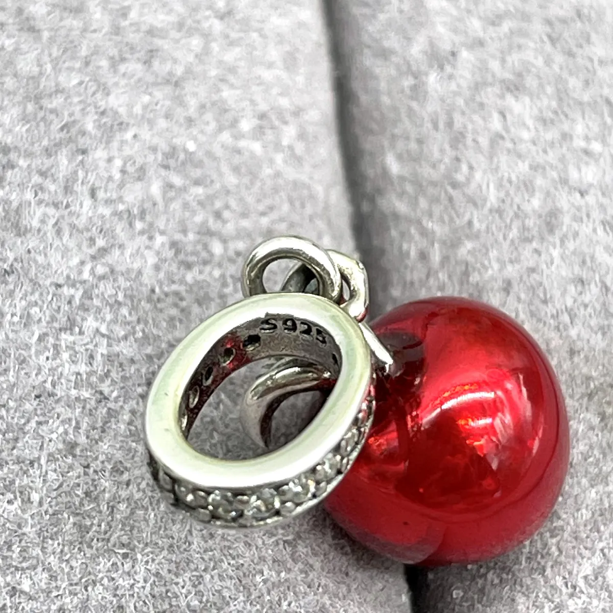 Charme Amour dessiné à main - Plaqué or rose Pendentif zircon Breloque