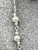 collier argent maille forçat avec grandes boules argent 925 millième (22 ct) 26,48g