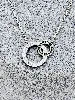collier diana argent doule cercles oxydes de zirconium noirs et blancs argent 925 millième (22 ct) 2,29 g