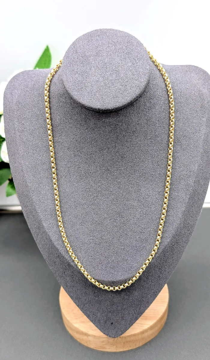 Collier Maille Jaseron En Or 18 Carats (750/1000) - Poids 8,39 G, Poinçon Tête D'aigle, Occasion