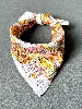 hermès gavroche / carré 45 la pâtisserie française en soie fond couleur orange