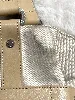 petit sac lancel porté main en toile beige