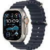 apple watch ultra 2 a2986 gps + cellular 49 mm boîtier en titane naturel avec bracelet ocean marine