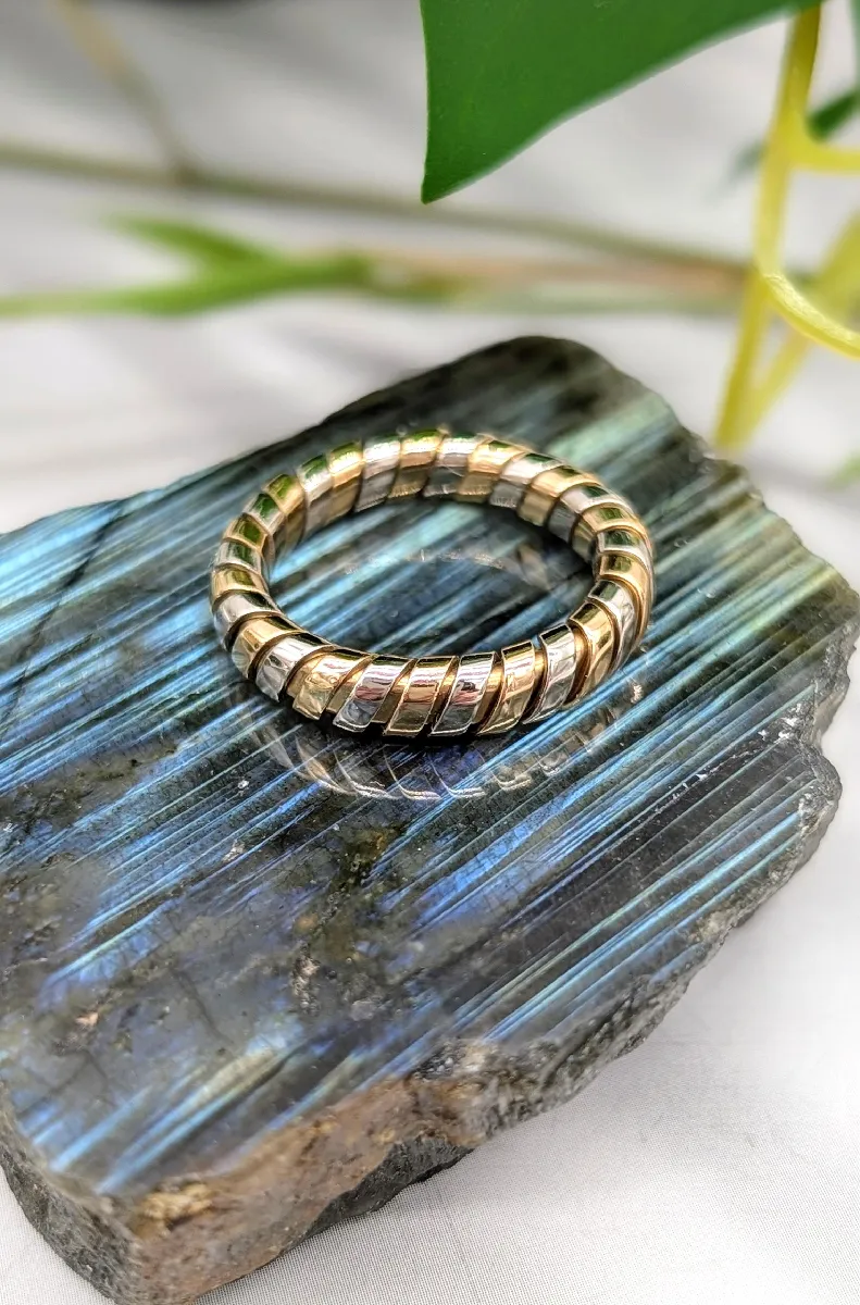 Bague Tank En Or Jaune 18K  750/1000 Et Platine... - Lot 196 Maison R And C Commissaires Priseurs Associes