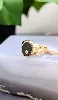 bague chevalière onyx sertie d'un petit diamant or 750 millième (18 ct) 4,04g