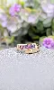 bague sertie de 4 amethystes taille princesse or 750 millième (18 ct) 3,13g