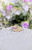 bague sertie de 4 amethystes taille princesse or 750 millième (18 ct) 3,13g