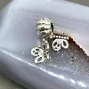 charm pandora lot de 2 charms papillons "friends forever" argent 925 millième (22 ct) 5,28g