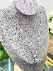 collier argent avec pendentif emeraude argent 925 millième (22 ct) 4,06 g