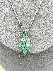 collier argent avec pendentif emeraude argent 925 millième (22 ct) 4,06 g