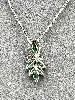 collier argent avec pendentif emeraude argent 925 millième (22 ct) 4,06 g