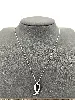 collier en argent avec penentif poisson ichtus oxydes argent 925 millième (22 ct) 2,27g