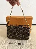 mini pochette accessoires louis vuitton en toile damier ebène marron