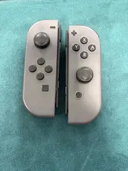 paire manette joycon switch gris officielle
