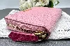 portefeuille compact fendi en cuir rose