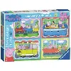 puzzle 42 pièces 4 puzzles - peppa pig