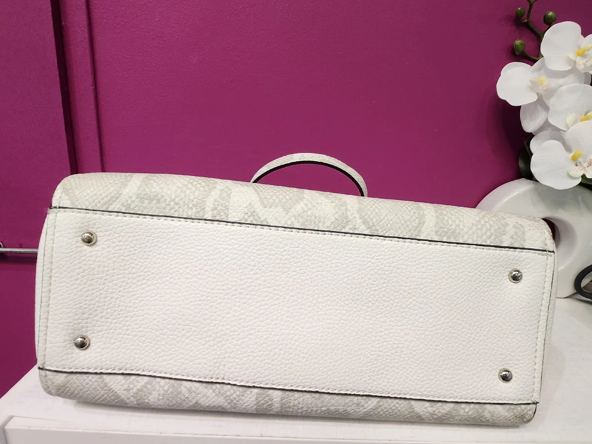 Sac à Main Guess Occasion - Modèle Blanc Avec Motif Serpent - Sac Femme