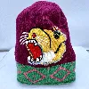 bonnet gucci broderie tigre en laine