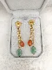 boucle d'oreilles paul & jo perle verte et orange