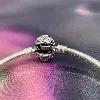 bracelet pandora jonc avec fermoir boule  argent 925 millième (22 ct) 8,95g