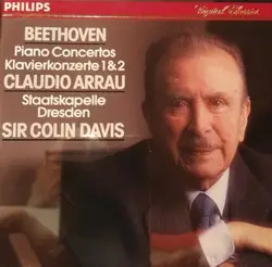 cd beethoven, claudio arrau, staatskapelle dresden, sir colin davis - piano concertos = klavierkonzerte 1 & 2 (1988)
