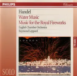 cd handel, english chamber orchestra, raymond leppard - water music - music for the royal fireworks (1994)