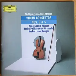 cd wolfgang amadeus mozart - anne - sophie mutter, berliner philharmoniker, herbert von karajan - violin concertos nos. 3 & 5 (197