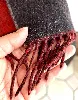 echarpe balenciaga en 70% laine et 30% cachemire marron et rouge