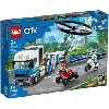 lego city - le transport de l'hélicoptère de la police - 60244